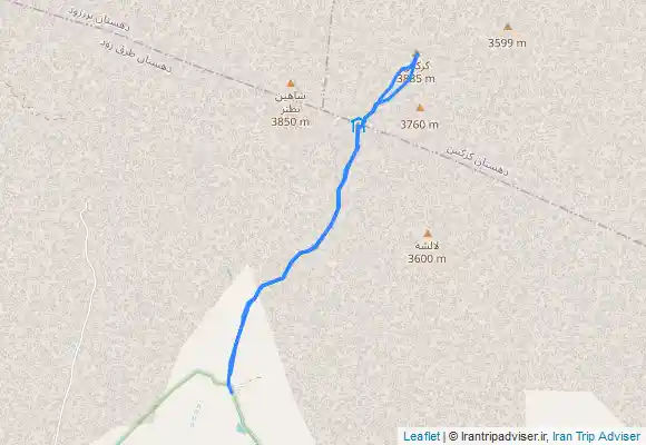 ترک جی پی اس karkas Peak - Hiking Trail - قله کرکس از مسیر کشه
