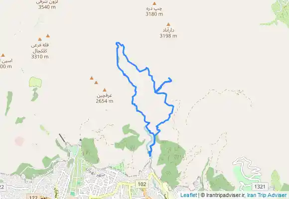 ترک جی پی اس دارآباد تا رفت به باغچه خلیل از راه آبشار چال مگس و برگشت از مسیر چشمه درازلش