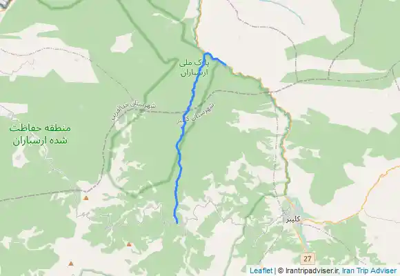 ترک جی پی اس ناپشته چشمه‌سی مسیر‌آغویه‌به‌جنگل‌آنزا‌جانانلو