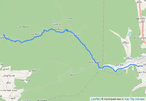 ترک جی پی اس آبشار گلی شیله وشت