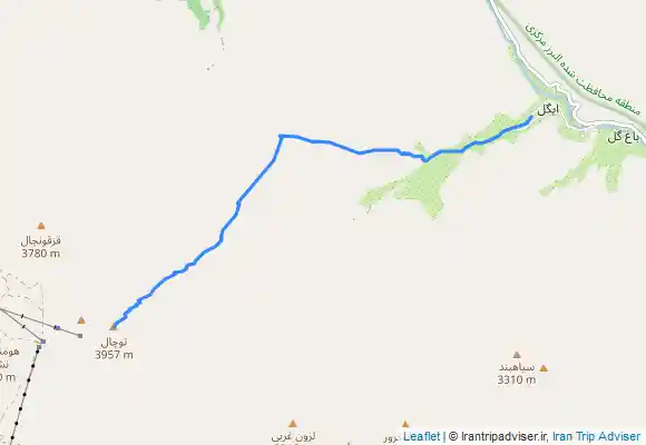 ترک جی پی اس قله‌ی توچال از روستای ایگُل / ۸ خردادِ ۹۹