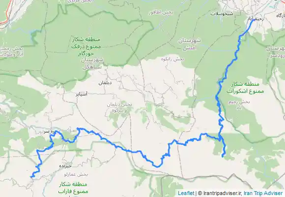 ترک جی پی اس رکابزنی مسیر سنگرود، ییلاق بره بن، دریاچه ویستان، داماش، کلیشم، نیاوک، سورتله، شوییل ، اشکورات، رحیم آباد رودسر