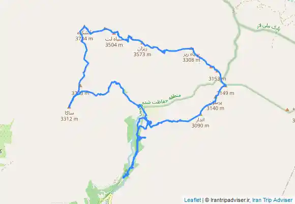 ترک جی پی اس قلل پرسون، اِندار، ریزان، آتشکوه، ساکا، از افجه