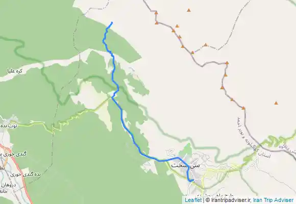 ترک جی پی اس مسیر برگشت از آبشار ناری به سی سخت