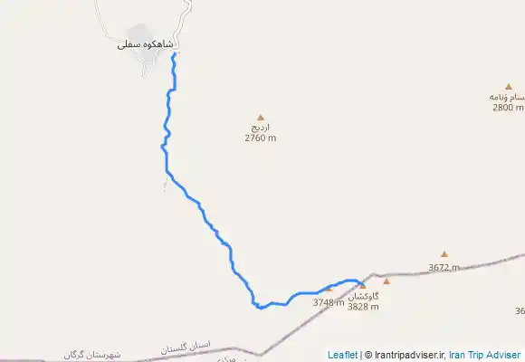 ترک جی پی اس قله گاوکشان از روستا شاهکوه سفلا