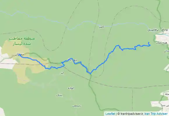 ترک جی پی اس مسير كوهنوردي ليسار به سوباتان