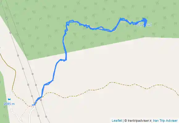 ترک جی پی اس مسیر پیاده روی آبشار آلوچال از جنگل ابر