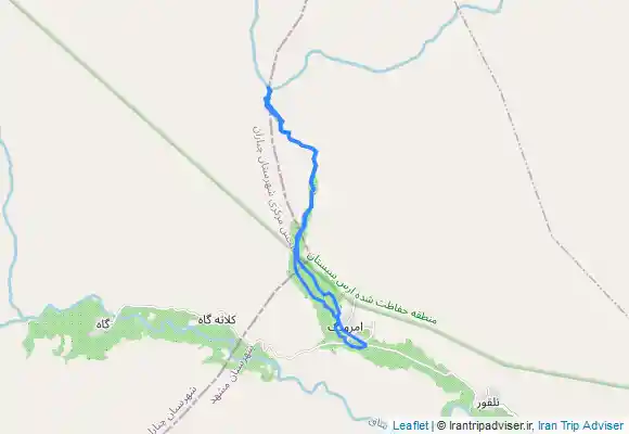 ترک جی پی اس پیمایش رودخانه امرودک تا آبشار