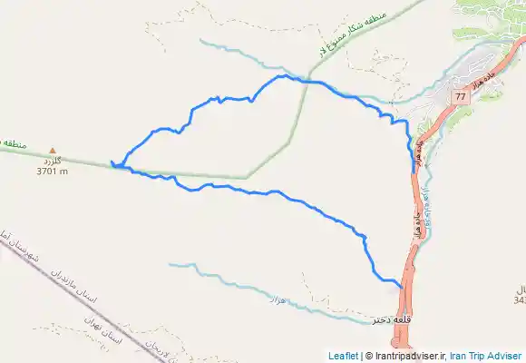 ترک جی پی اس قله گل زرد ، تیغه شرقی