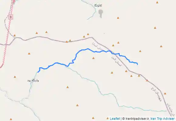ترک جی پی اس پیمایش روستای وارنگرود تا برکه کمان کوه