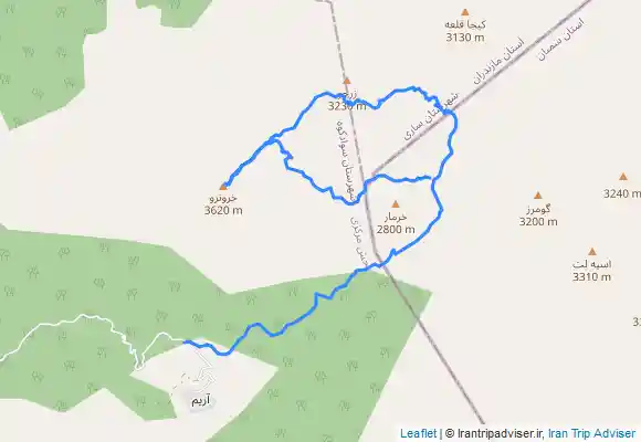 ترک جی پی اس خرونرو از روستای آریم(مسیر خرمار)