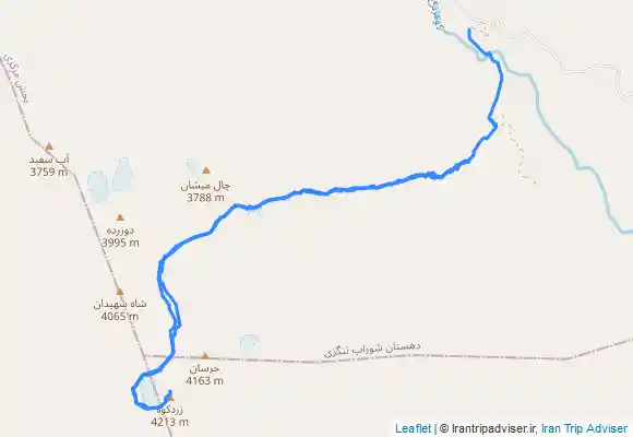 ترک جی پی اس قله کلونچین زردکوه بختیاری