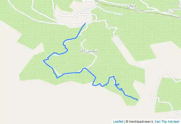 ترک جی پی اس آبشار شمس آباد Shamsābād