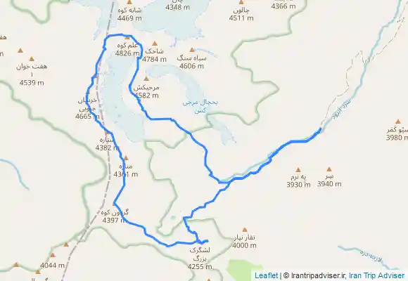 ترک جی پی اس خط الراس شرقی علم کوه