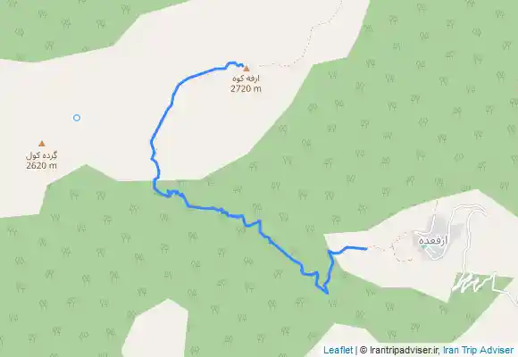 ترک جی پی اس قله ارفعه کوه