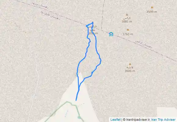 ترک جی پی اس قله شاهین نطنز کشه مجتمع رایان، ۳۸۵۰ متر،  Shahin Peak, Natanz 3850m