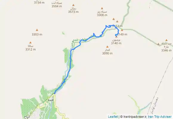 ترک جی پی اس دشت هویج به قله پرسون