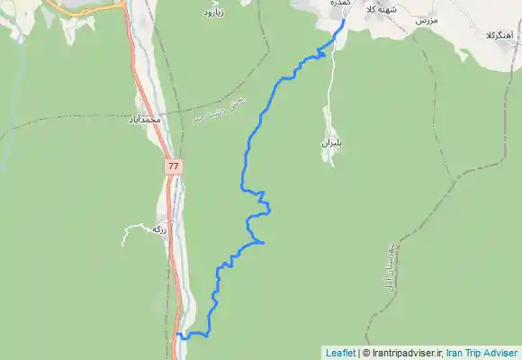 ترک جی پی اس مسیر بلیران به نارنجستان آمل