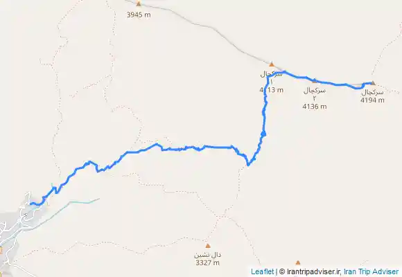 ترک جی پی اس روستای سفیدستون، پناه گاه لجنی، قله سرکچال ۱-۲-۳