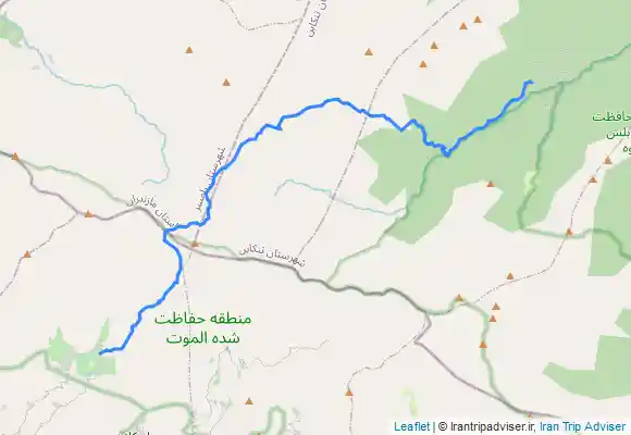 ترک جی پی اس دریاچه اوان به پناهگاه خشچال به گردنه‌ی زیورچال به روستای نوشا به میانکوه