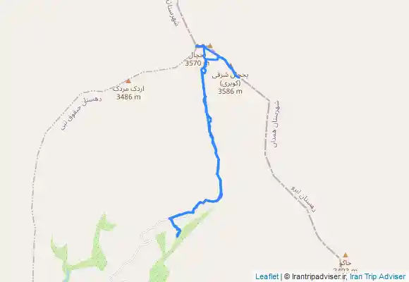 ترک جی پی اس صعود به قله یخچال از سرکان