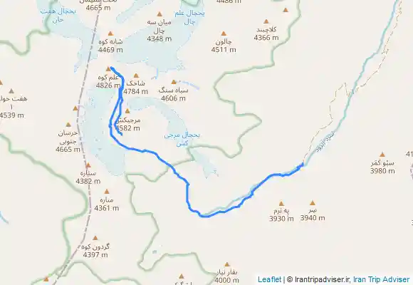 ترک جی پی اس قله علم کوه از مسیر مرجیکش