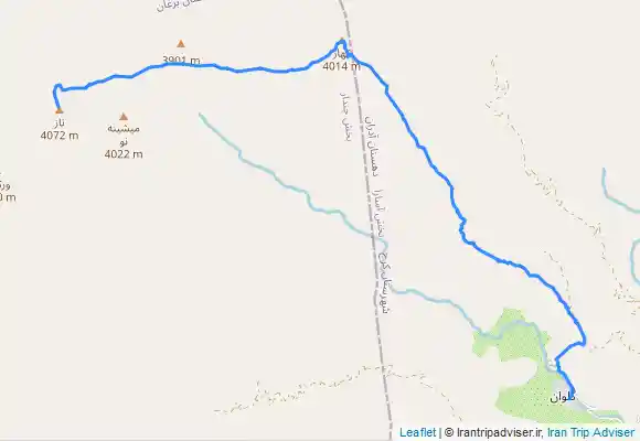 ترک جی پی اس قله ناز به کهار و روستای کلوان