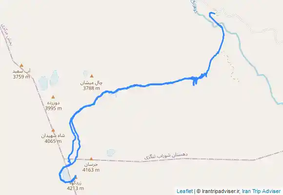 ترک جی پی اس زرد کوه قله کلونچین