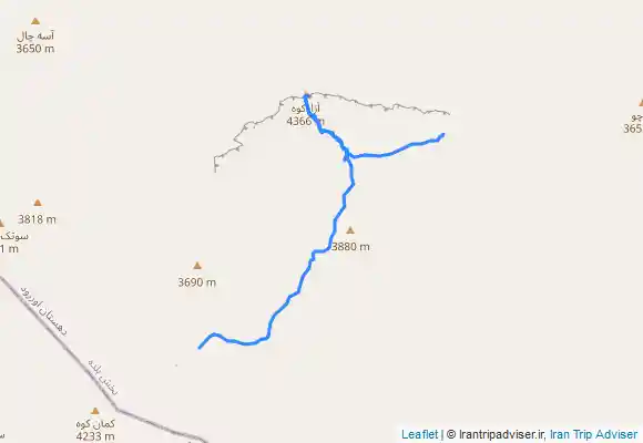 ترک جی پی اس دشت کمانکوه تا آزاد کوه و صعود قله و برگشت به گوسفند سرا