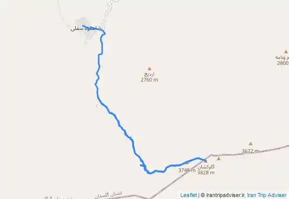 ترک جی پی اس Gavkoshan peak - Shahkoh, Golestan Iran