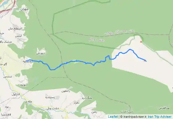 ترک جی پی اس قله درفک از مسیر غربی و روستای شیرکوه