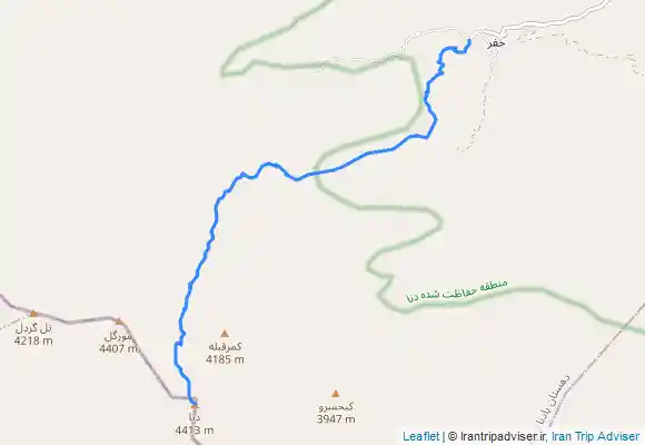 ترک جی پی اس قله قاش مستان دنا-Ghashmastan Peak In Dena Mountains