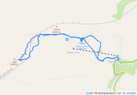 ترک جی پی اس Alvand peak - Hamedan Iran