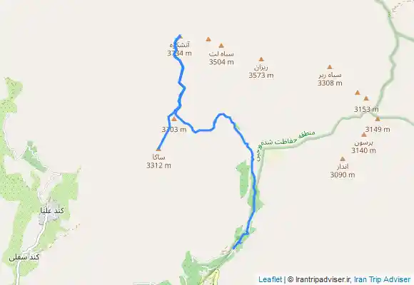 ترک جی پی اس Atashkou,saka( آتشکوه و ساکا)