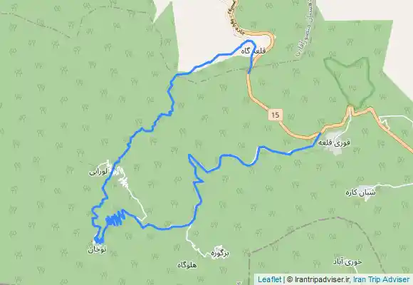 ترک جی پی اس پیمایش ده کیلومتر از دره قولانی توابع پاوه