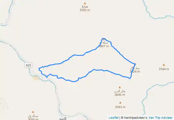 ترک جی پی اس قله سیکنو (سکه نو) و ادامه خط الراس تا قله سه چال