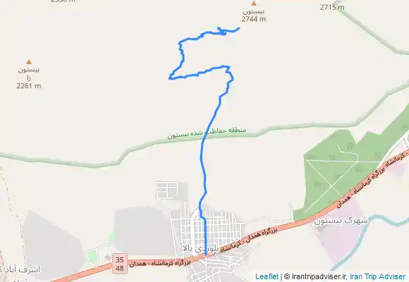 ترک جی پی اس دیواره بیستون - بازگشت از جانپناه یال سخت مسیر سه پله