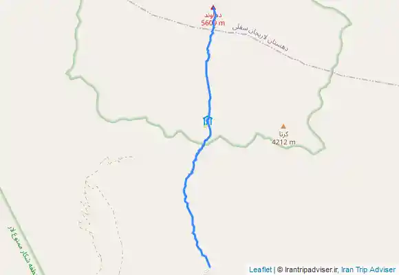 ترک جی پی اس فرود از قله دماوند جبهه جنوبی