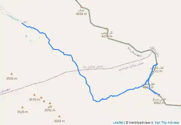 ترک جی پی اس مسیر 24 از 31 دنا - سی سخت - کوه گل - بره باز