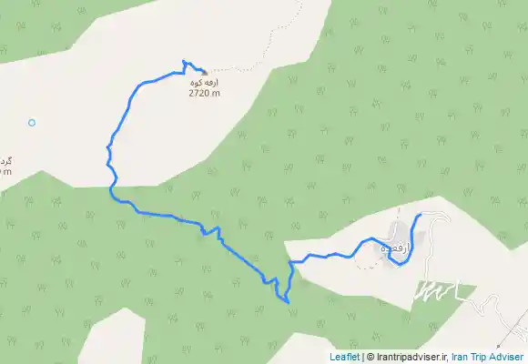 ترک جی پی اس قله ارفع کوه مسیر برگشت