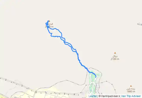 ترک جی پی اس قله فرخشاد با ارتفاع ۲۴۴۵متر