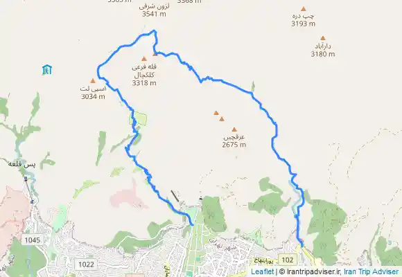 ترک جی پی اس دره دار آباد،باغچه خلیل،دره آب زندگانی،کلکچال،پیازچال،جمشیدیه