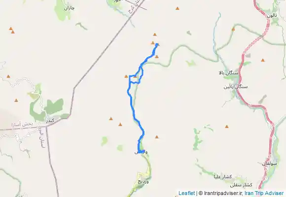 ترک جی پی اس صعود به قلل بارو، چشمه شاهى و پهنه حصار از روستاى واريش