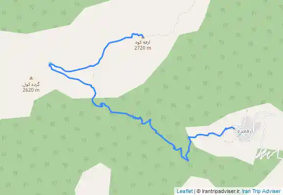 ترک جی پی اس ارفع ده به قله ارفع