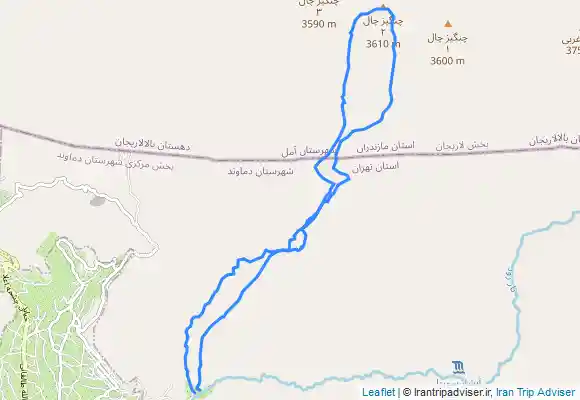 ترک جی پی اس چنگیز چال-خط الراس دوبرار