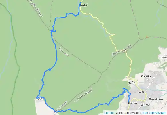 ترک جی پی اس مازیچال به جاده عباس آباد-کلاردشت