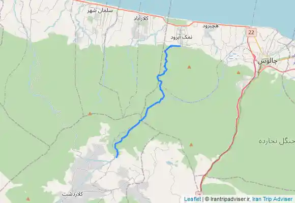 ترک جی پی اس پیمایش جنگلی از کلاردشت به چالوس