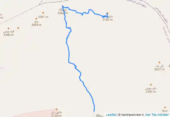 ترک جی پی اس خطالراس زمستانی نمازگاه تا شاودالان