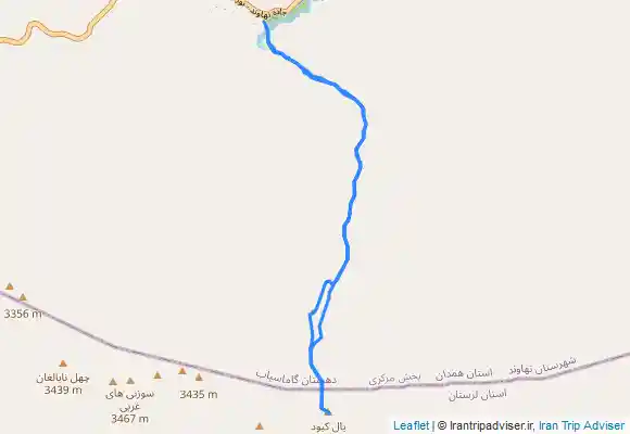 ترک جی پی اس قله یال کبود مسیر زمستانه