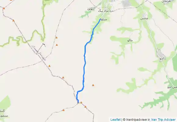 ترک جی پی اس قله یخچال صاحب الزمان یا قله گاو بره زمستان (ارتفاع ۳۵۸۰m)